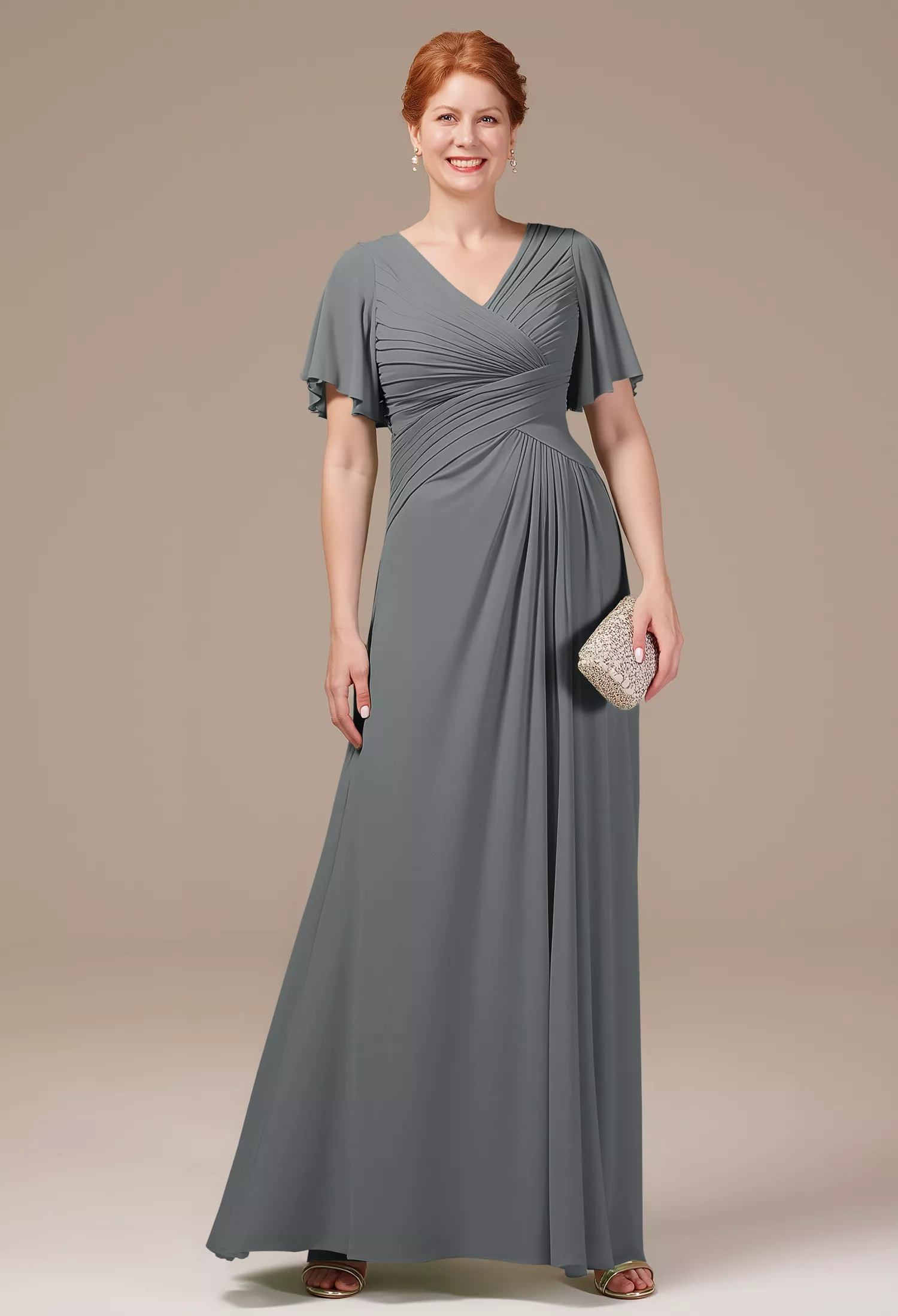 AW Tori Steel Gray  Mother of the Bride Dresses