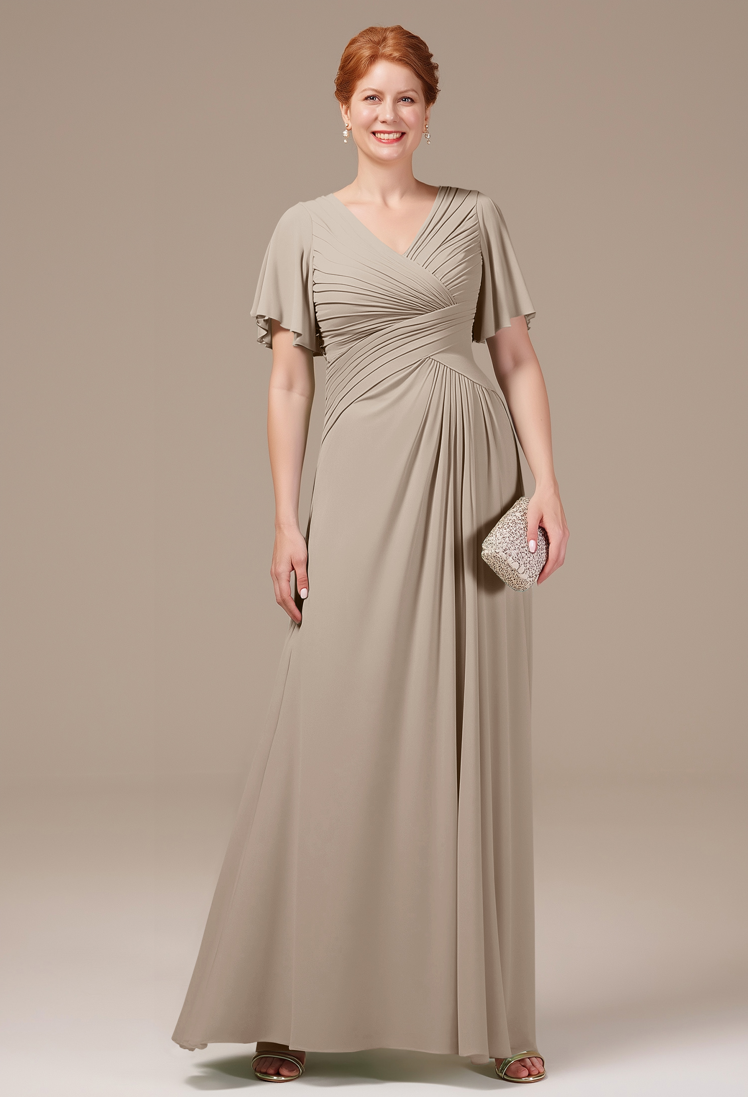 AW Tori Taupe  Mother of the Bride Dresses