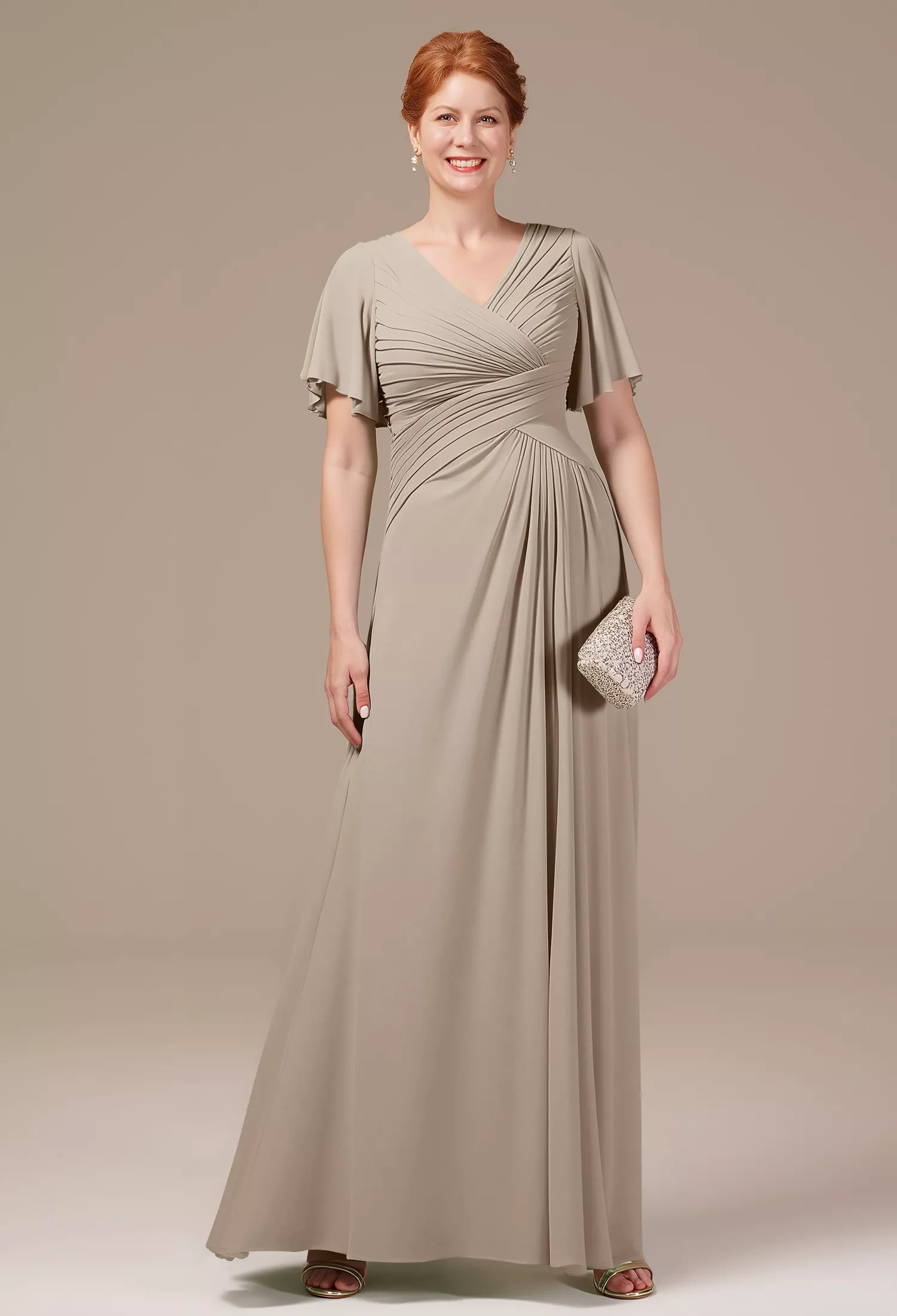 AW Tori Taupe  Mother of the Bride Dresses