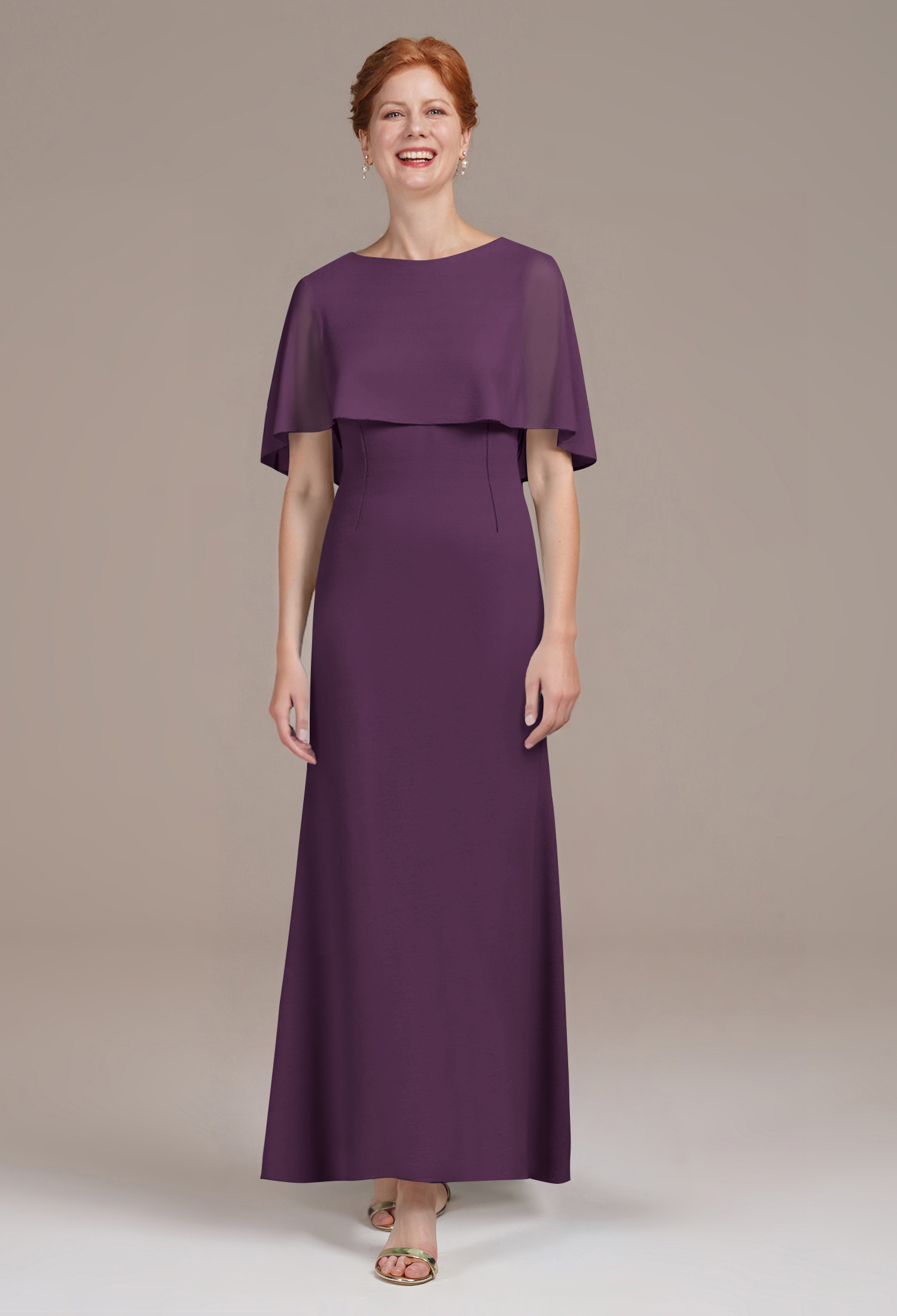 AW Zain Grape  Mother of the Bride Dresses