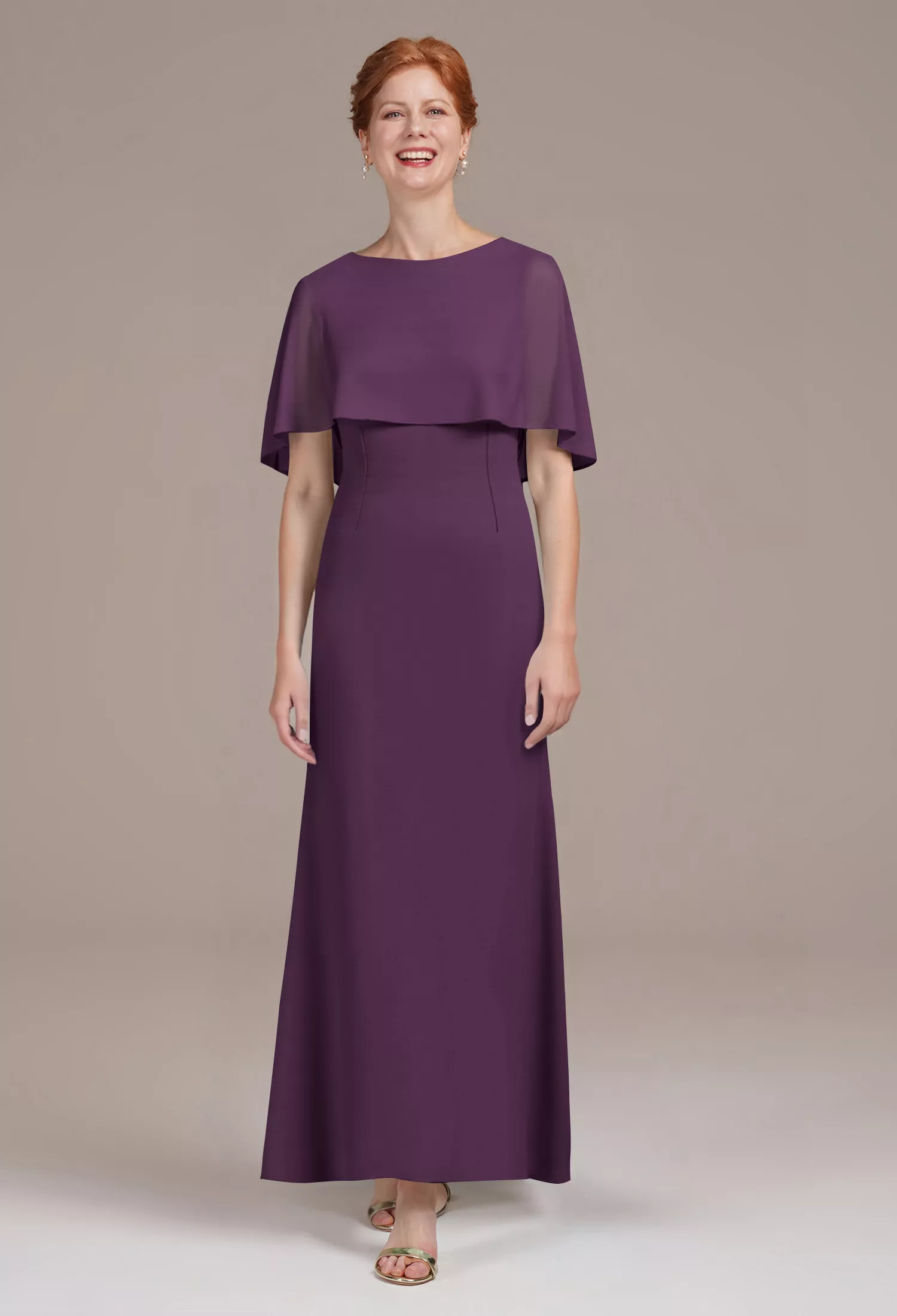 AW Zain Grape  Mother of the Bride Dresses
