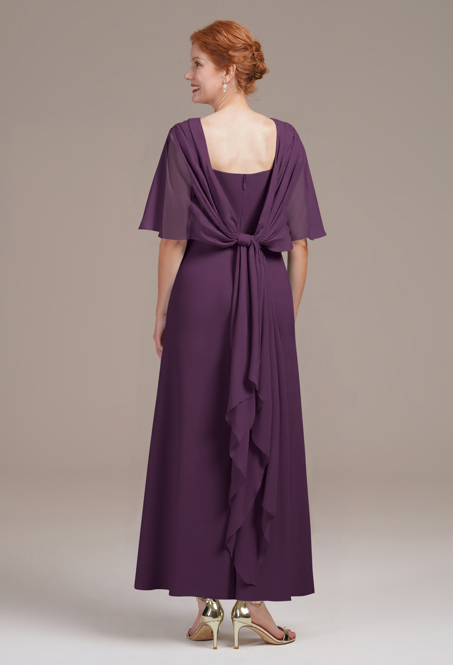 AW Zain Grape  Mother of the Bride Dresses