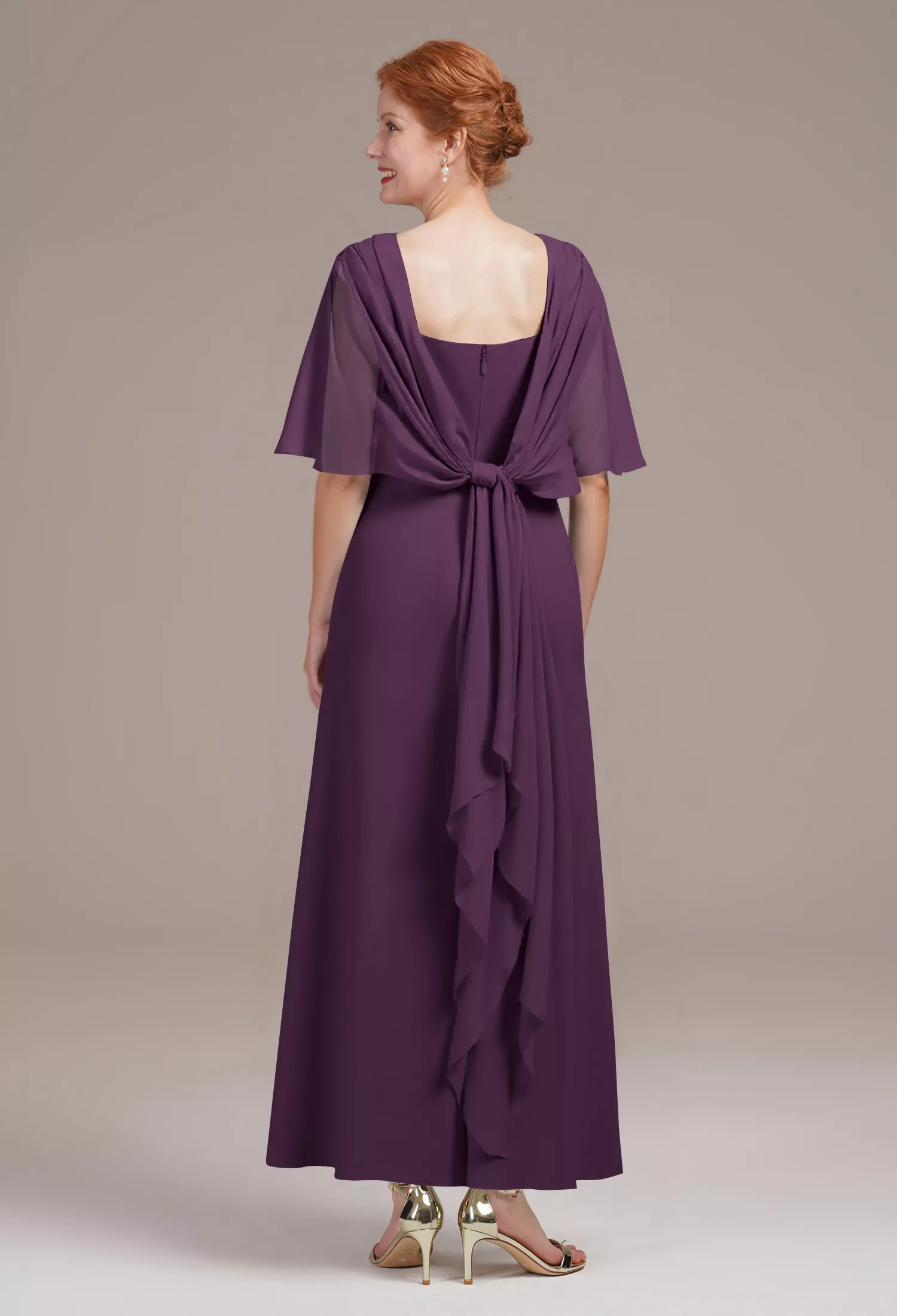 AW Zain Grape  Mother of the Bride Dresses