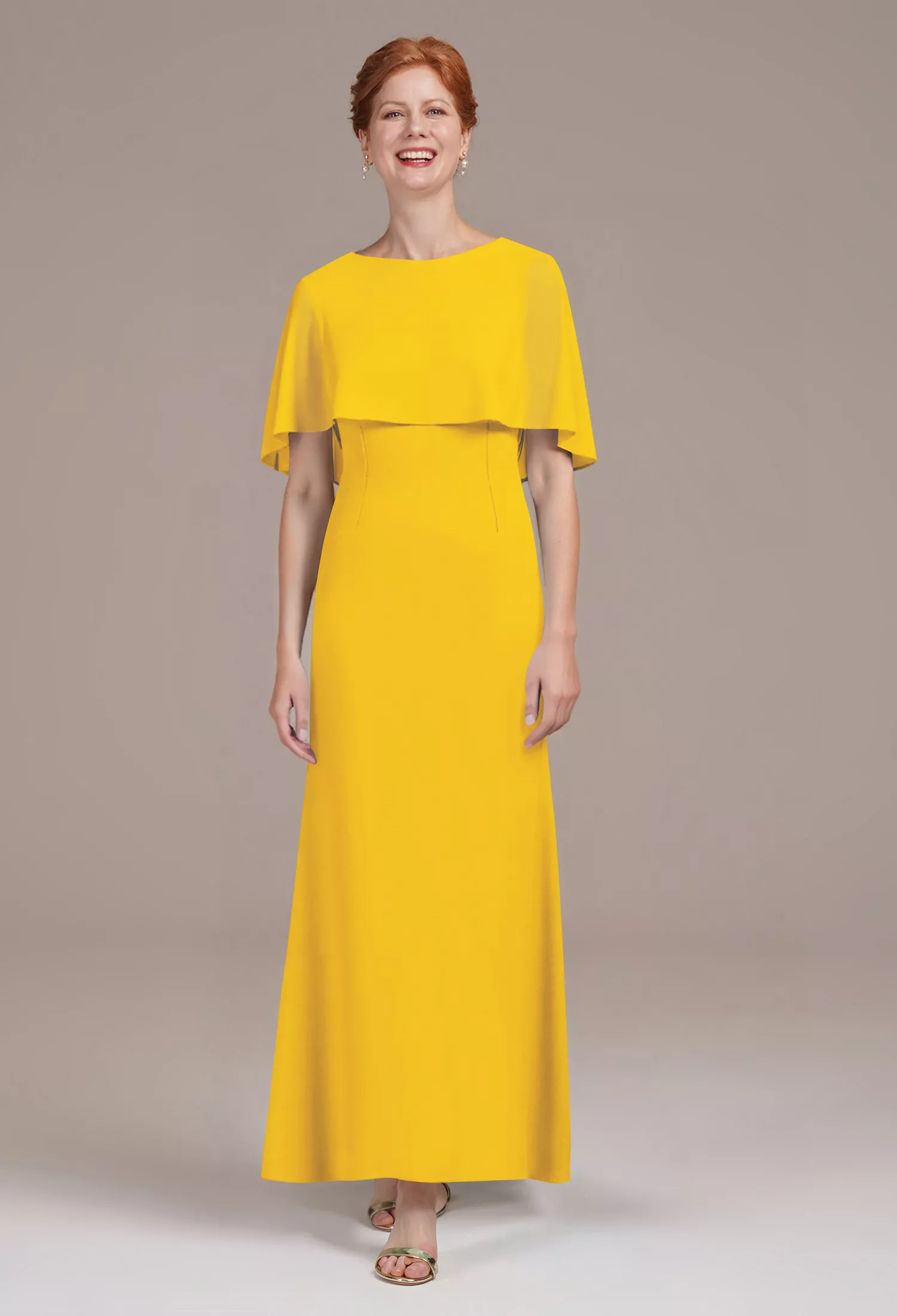 AW Zain Mustard Yellow  Mother of the Bride Dresses