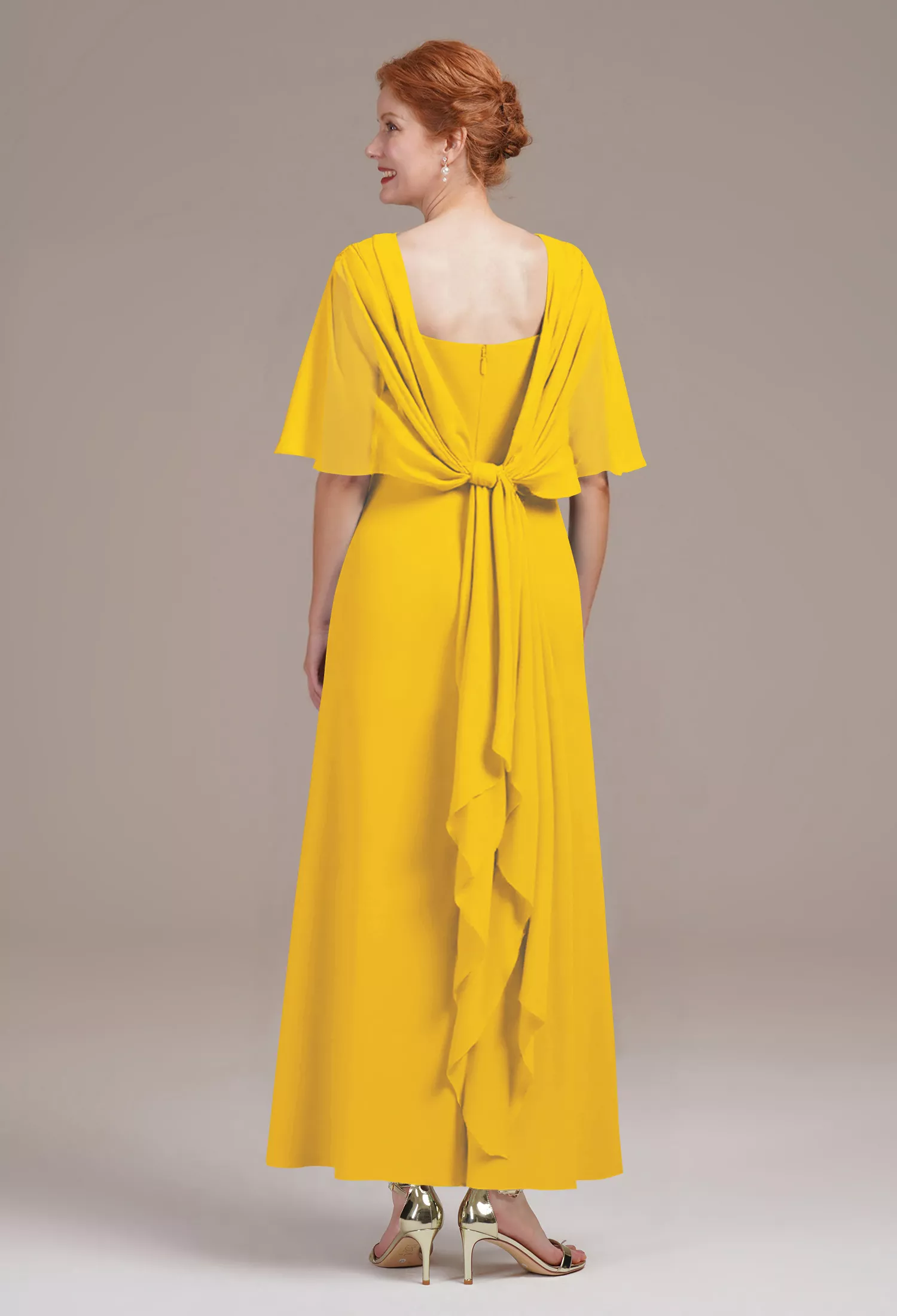 AW Zain Mustard Yellow  Mother of the Bride Dresses