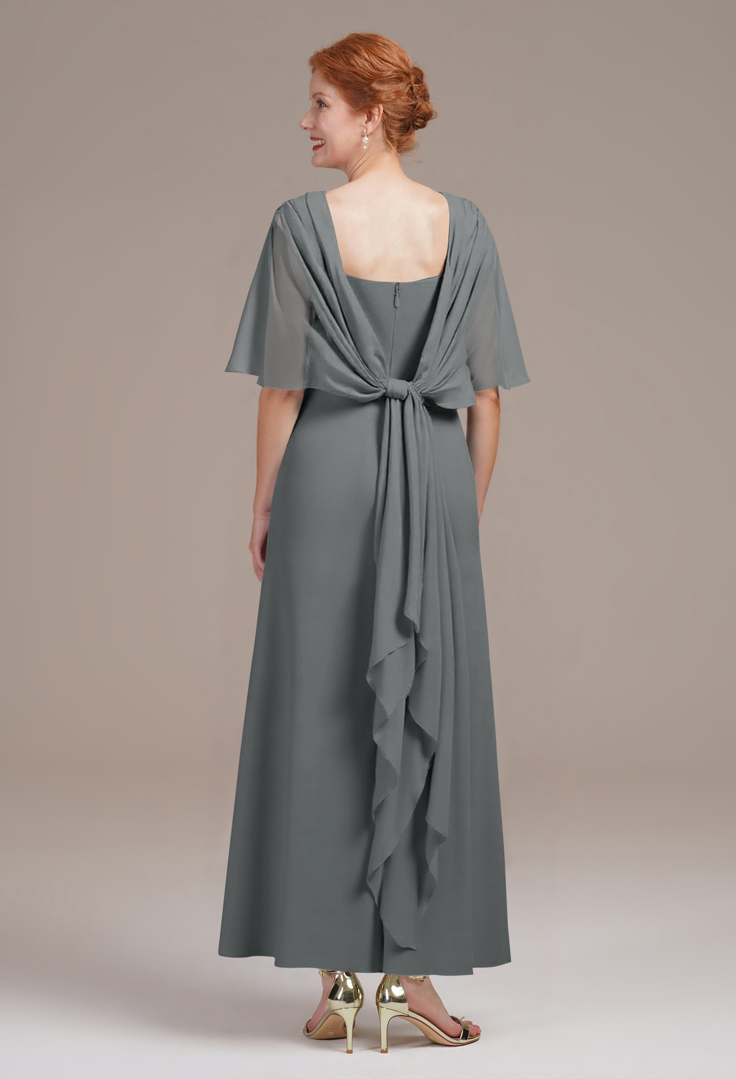 AW Zain Steel Gray  Mother of the Bride Dresses