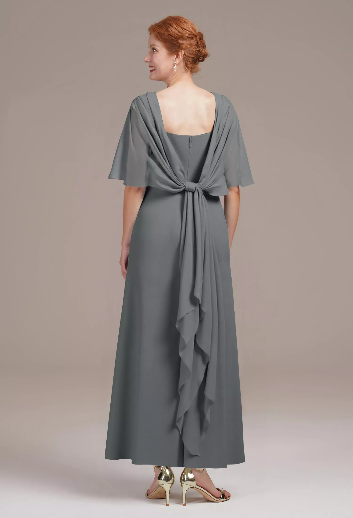 AW Zain Steel Gray  Mother of the Bride Dresses