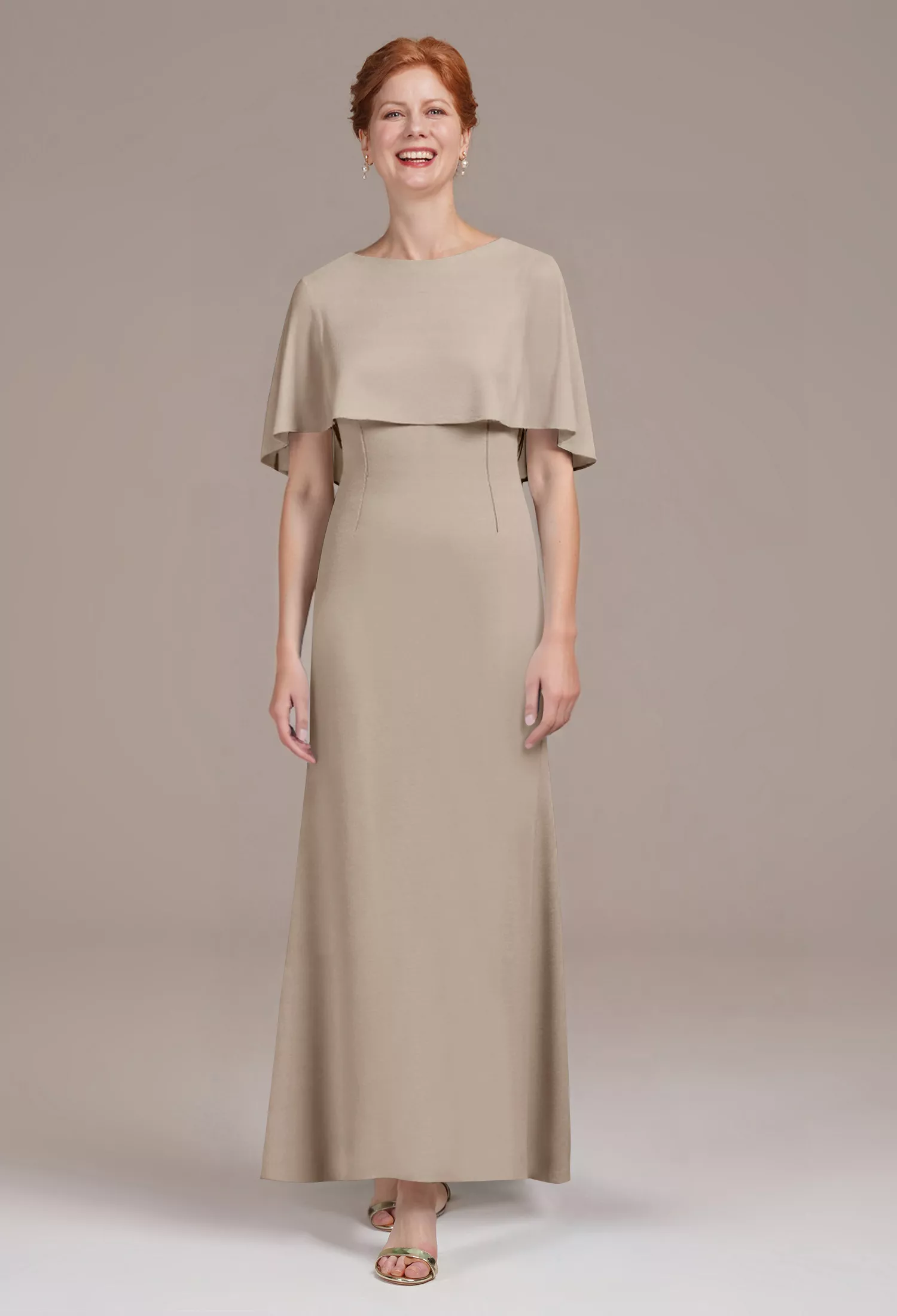 AW Zain Taupe  Mother of the Bride Dresses