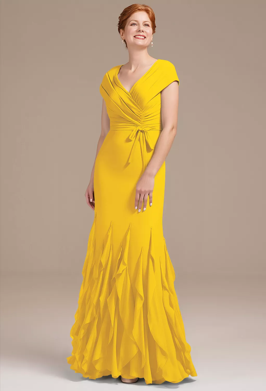 AW Ela Mustard Yellow  Mother of the Bride Dresses