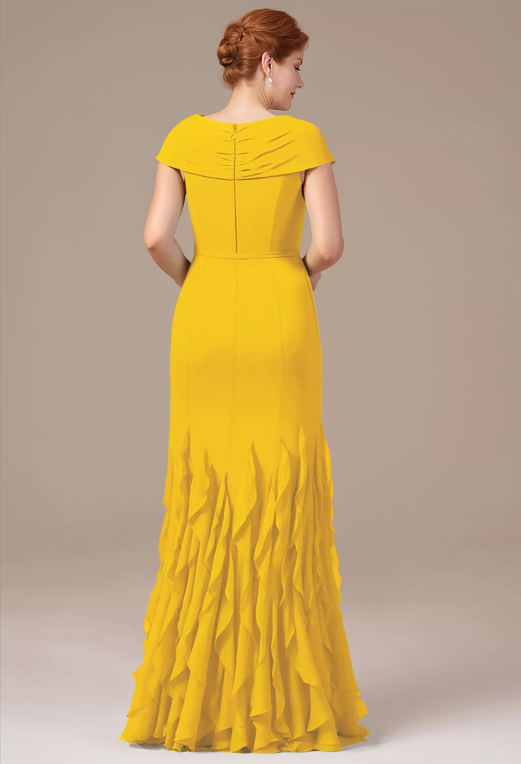 AW Ela Mustard Yellow  Mother of the Bride Dresses