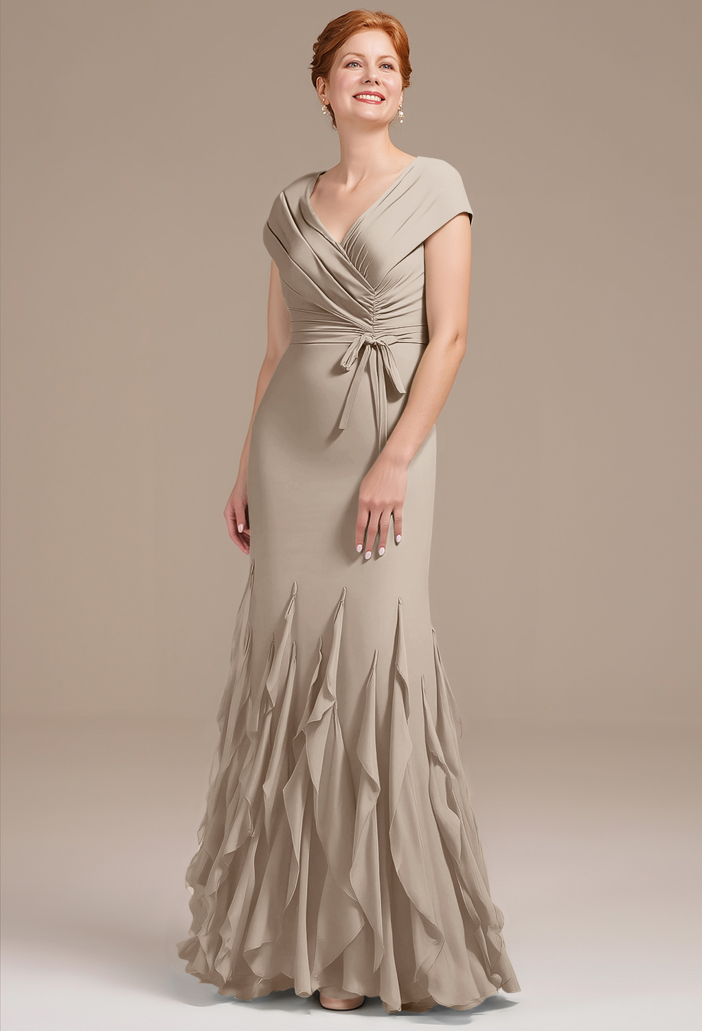 AW Ela Taupe  Mother of the Bride Dresses
