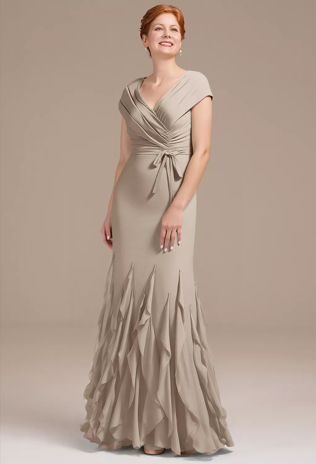 AW Ela Taupe  Mother of the Bride Dresses