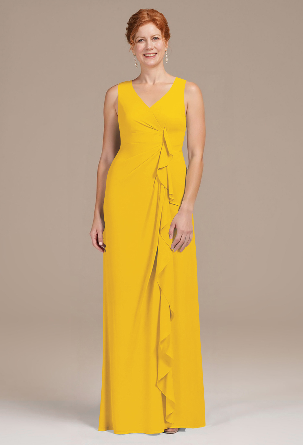 AW Melisa Mustard Yellow  Mother of the Bride Dresses