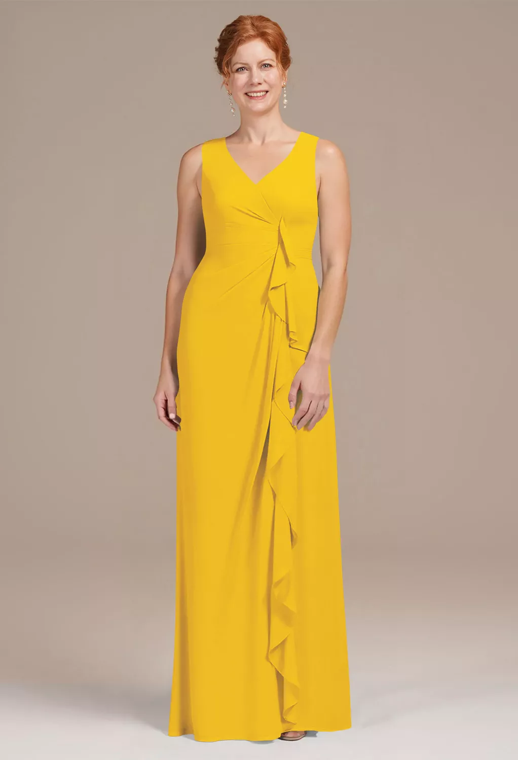 AW Melisa Mustard Yellow  Mother of the Bride Dresses