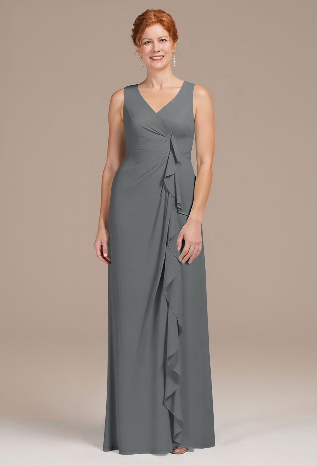 AW Melisa Steel Gray  Mother of the Bride Dresses