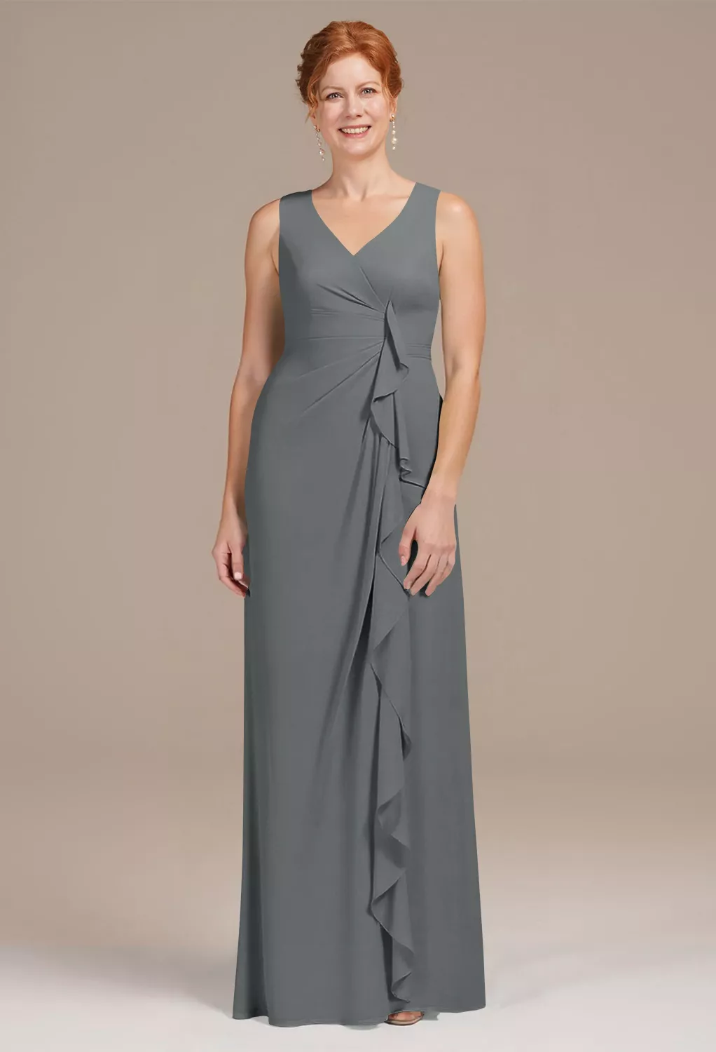 AW Melisa Steel Gray  Mother of the Bride Dresses