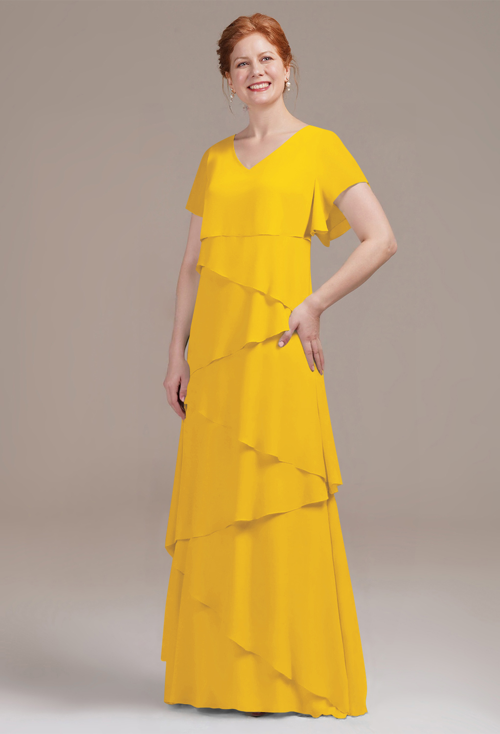 AW Emmy Mustard Yellow  Mother of the Bride Dresses