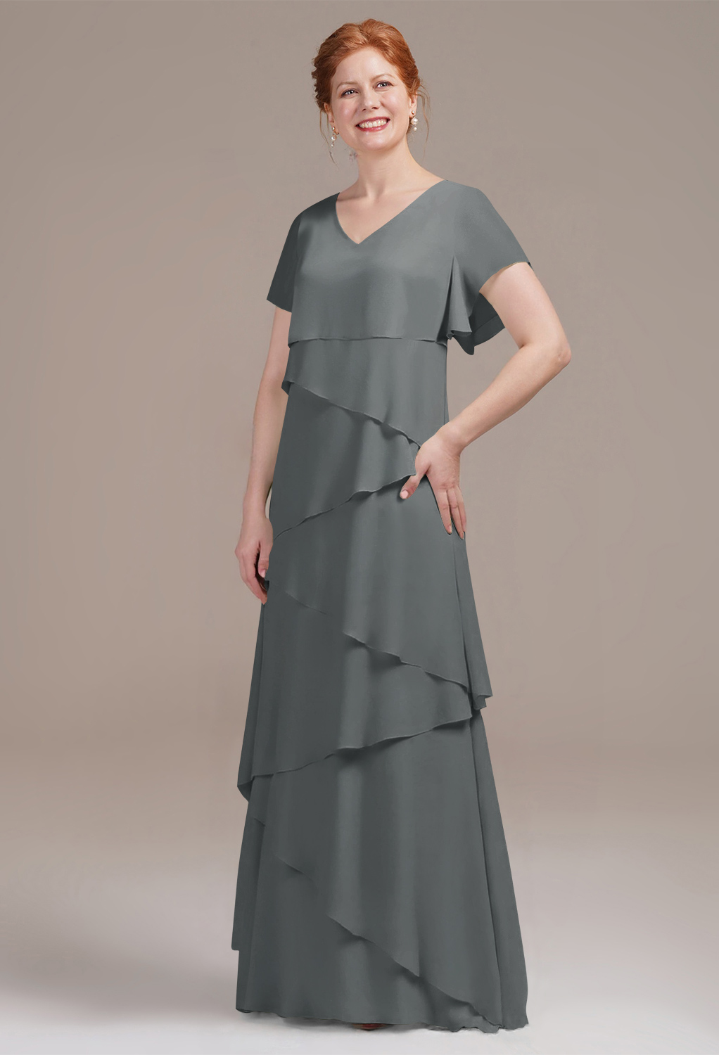 AW Emmy Steel Gray  Mother of the Bride Dresses