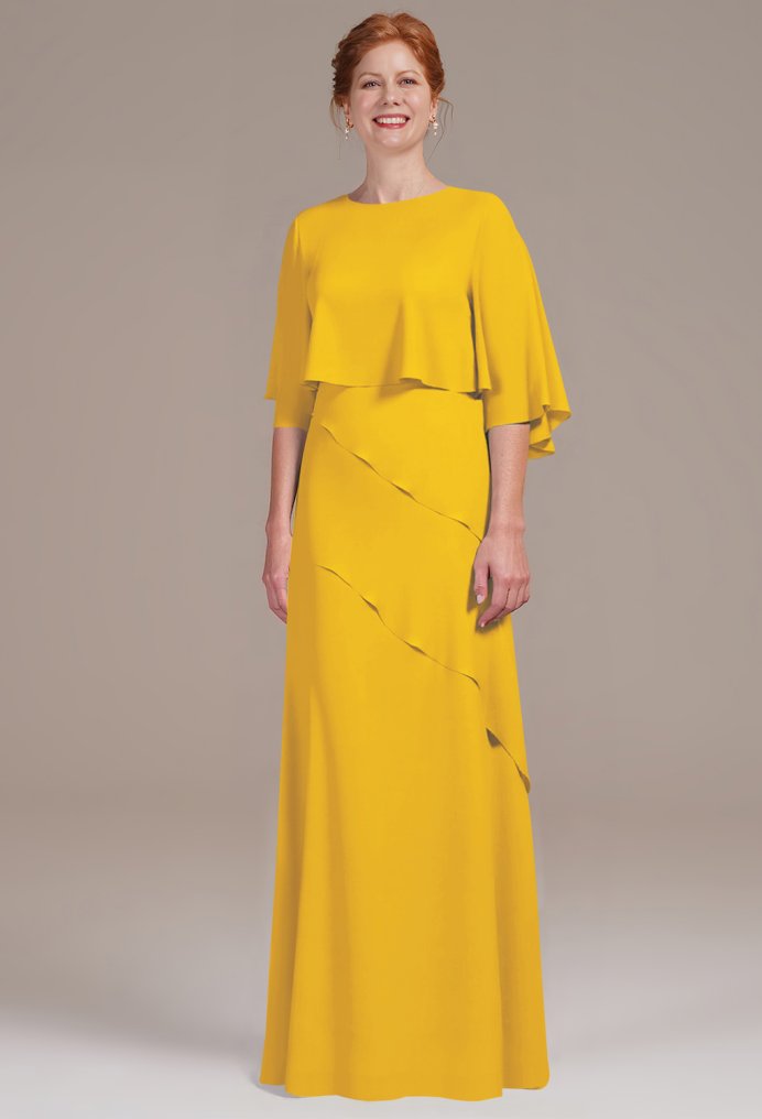 AW Keeley Mustard Yellow  Mother of the Bride Dresses
