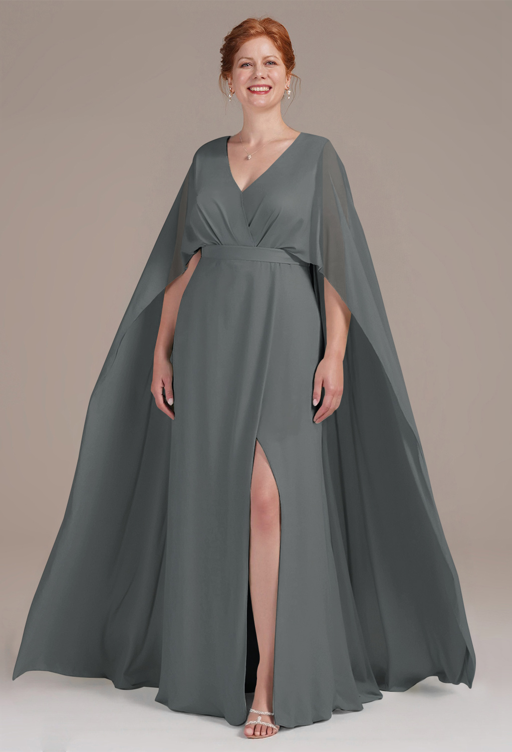 AW Marwa Steel Gray  Mother of the Bride Dresses