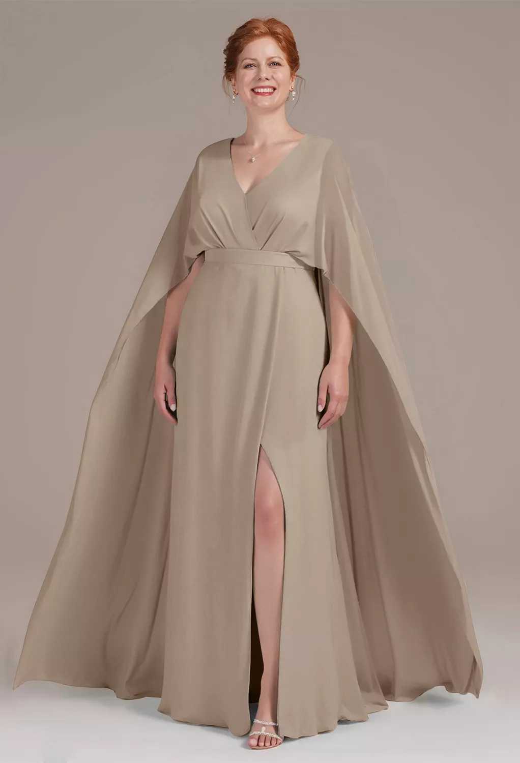 AW Marwa Taupe  Mother of the Bride Dresses