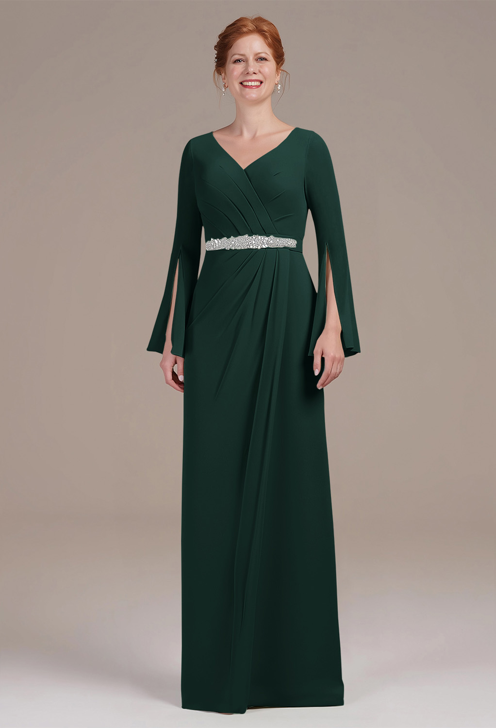 AW Mikayla Dark Emerald  Mother of the Bride Dresses