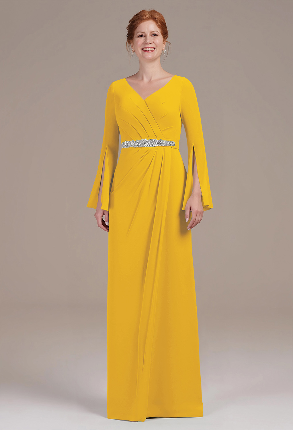 AW Mikayla Mustard Yellow  Mother of the Bride Dresses