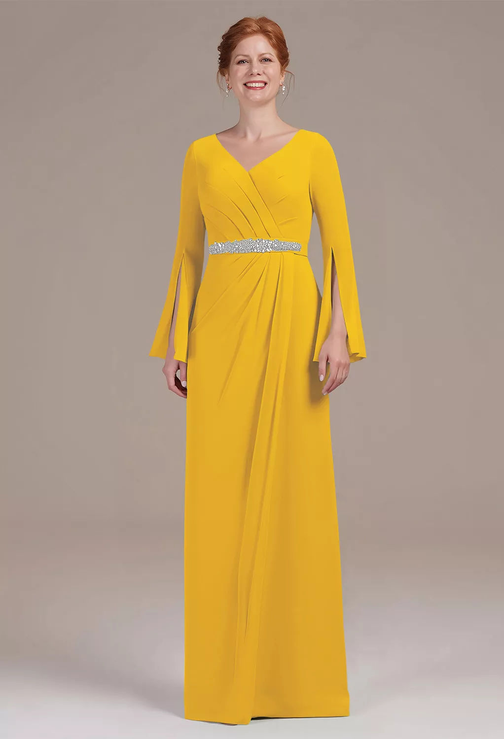 AW Mikayla Mustard Yellow  Mother of the Bride Dresses
