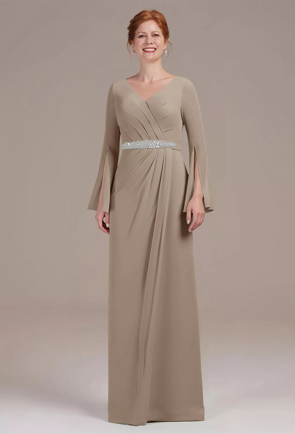 AW Mikayla Taupe  Mother of the Bride Dresses