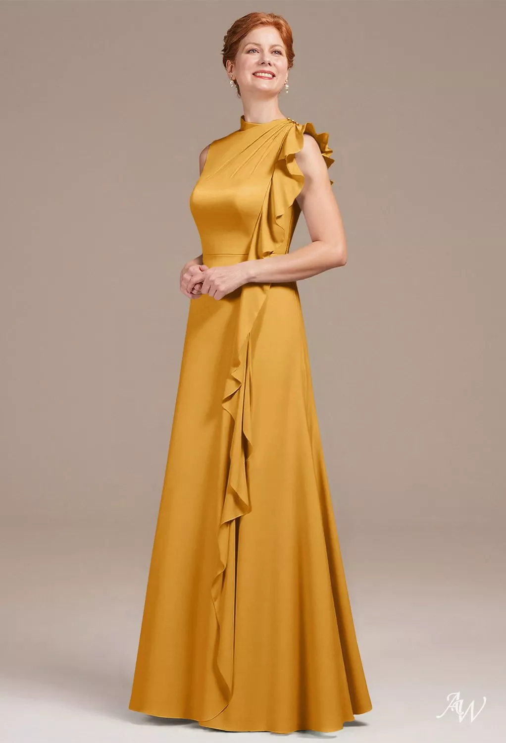 Elegant Yellow Dress Half Shoulder Strapless Sweetheart Neckline Gown  John  Paul Ataker