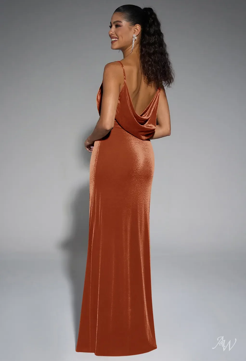 open lace back dress Burnt Orange Bridesmaid Dresses For Boho Weddings – Lisposa