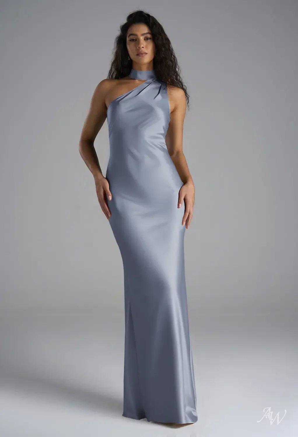 blue bridesmaid dress canada Fabia Navy Blue Lace & Chiffon Bridesmaid Dress main image 1