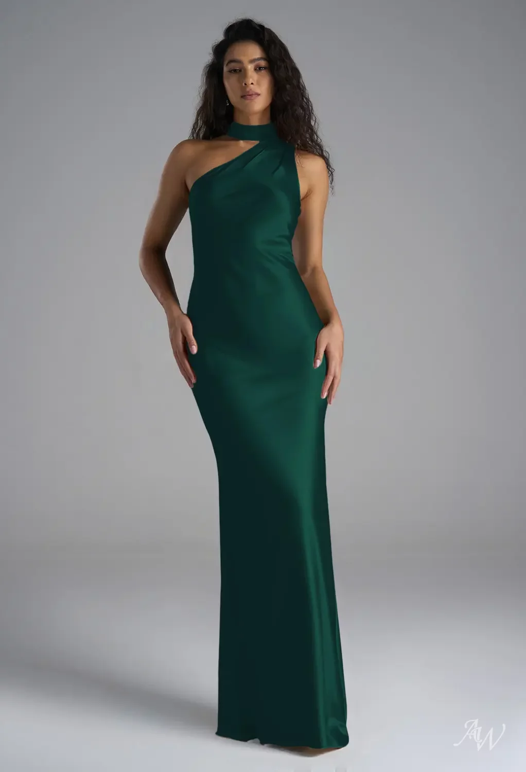 bridesmaid dresses canada AW Esmeralda Hunter Green color:orange