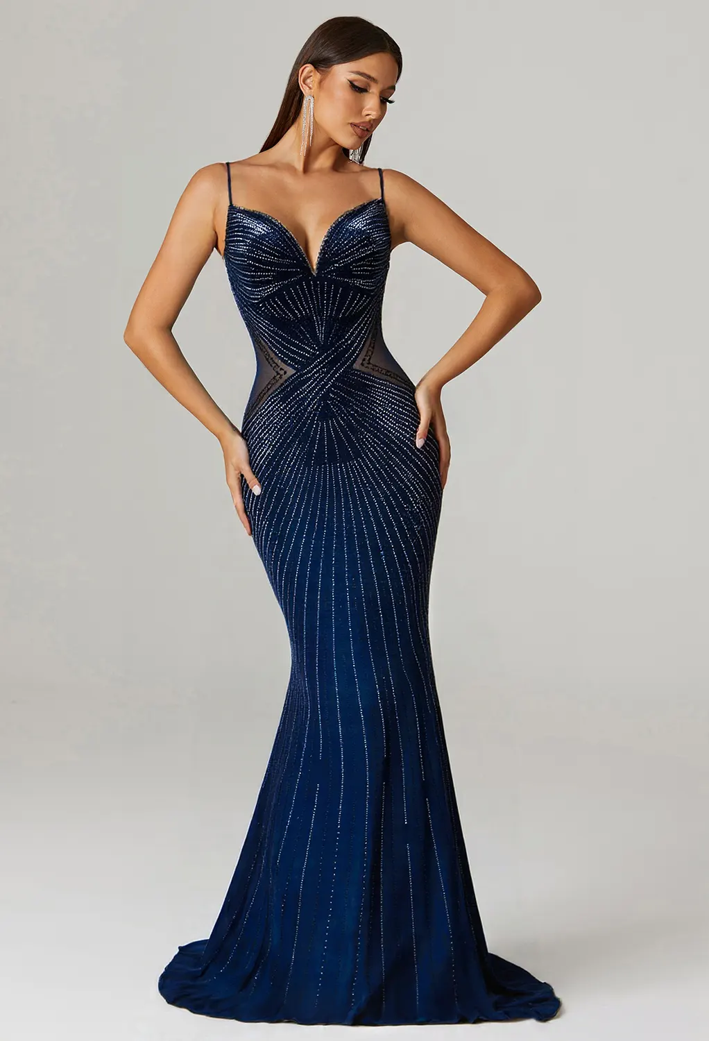 AW Laiba Navy  Prom Dresses