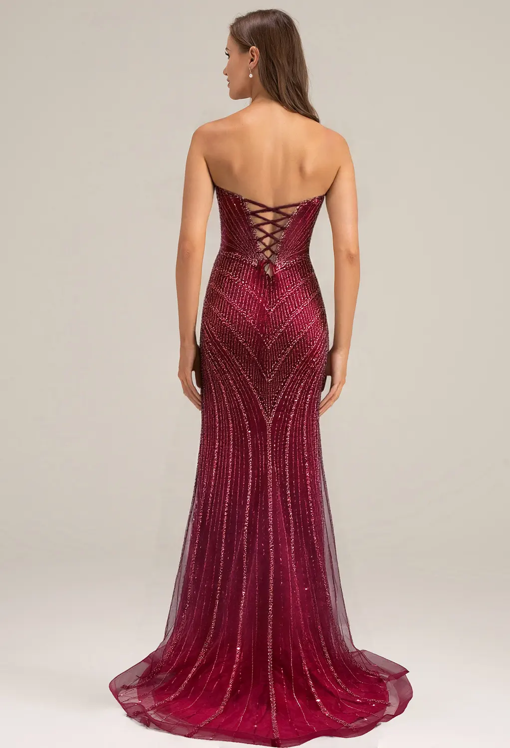 AW Zaina Deep Claret  Dresses